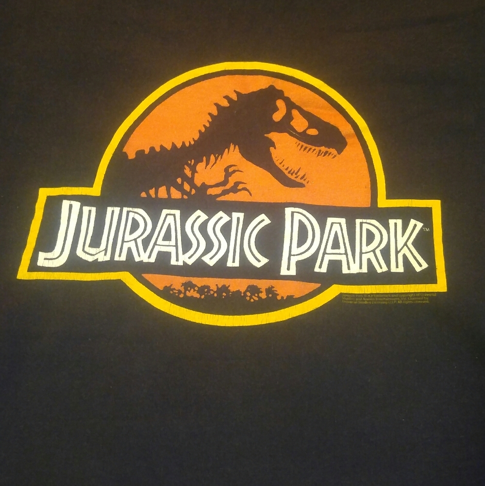 Cool sleeveless 2XL black Jurassic Park T-Shirt